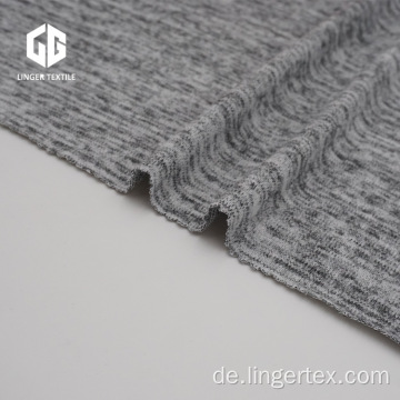 Heather Grey Polyester Hacci Stoff für Pullover